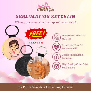 【Mach Gifts】Personalised Sublimation Keychain Heat Transfer Valentines Birthday Anniversary Teachers Day Christmas