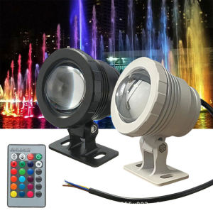 JACIRCLE10W RGB LED Underwater Light RC Smart IP68 Waterproof Spotlight Flood Light Lampu Fountain Pool Pond Outdoor Decor