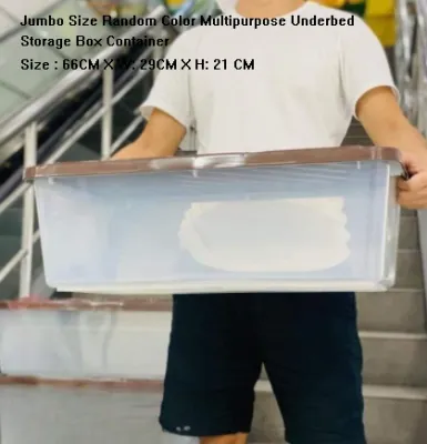 Jumbo Size Random Color Multipurpose Underbed Storage Box Container