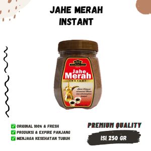 JAHE MERAH INSTANT ISI 250gr Bin Afif Siap Minum Instant Serbuk Bubuk Ginger Murni Kesehatan Tubuh