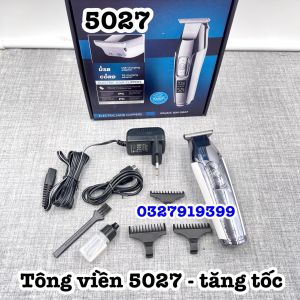 Kemei Tông đơ chấn viền KEMEI 5027 mài chuốt - Tông đơ cạo viền cao cấp động cơ Turbo 4 mức tốc độ màn hình LCD pin lithium 1800mAh thiết kế hiện đại phù hợp tạo mẫu tóc