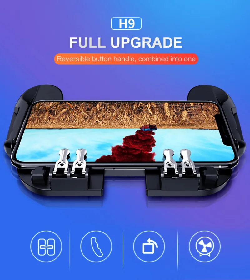 Mobile Game Controller, 6 Finger Cooling Fan Fit For PUBG/Call Of Duty