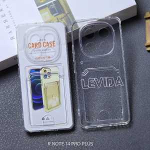 RedmI Note 14 Pro 4G Redmi Note 14 Pro 5G Redmi Note 14 Pro Plus Case Slot Kartu / Card Case Bening RedmI Note 14 Pro 4G Redmi Note 14 Pro 5G Redmi Note 14 Pro Plus