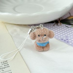 Accessories Hanging Jewelry Cute Personality Expression Flocking Cartoon Plush Puppy Pendant Cartoon Style Pendant Keychain Mini