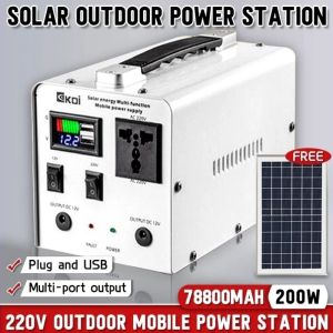 Power Station 220V Multi-function Portable 78800mAh Large Capacity Power Station Solar Power Statio