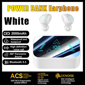 Kebidumei BT5.4 TWS Wireless Bluetooth Headset With Charge Box Noise Cancel LED Earbuds With Mic Wireless Headphones Bluetooth Earphones