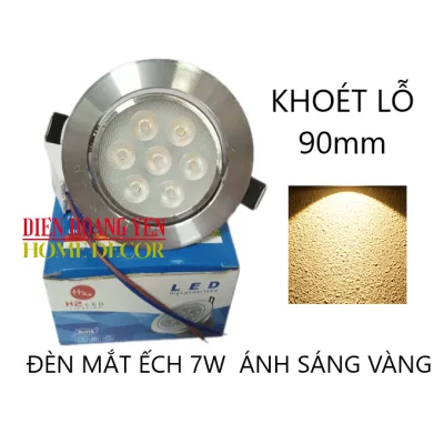 [HCM]Đèn led âm trần mắt ếch 7W - KHOÉT LỖ PHI 90