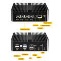 12th Gen Intel N100 Mini PC Firewall Router 4 LAN i226-V 2.5G N6000 N5105 J4125 NVMe Fanless Mini Computer Proxmox pfSense Box. 
