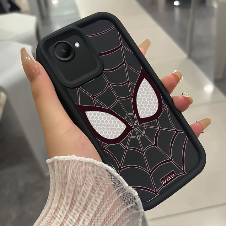 เคสสำหรับ Realme C30 C30s Narzo 50i Prime เคสซิลิโคนนิ่มลายสไปเดอร์แมนแบบเคสโทรศัพท์มีลายแฟชั่นที่นิยมกันแดดป้องกันปลอกแบบห่อเต็มตัวเคสป้องกันการตก