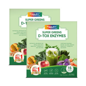 Holistic Way Super Greens Enzymes 15 Sachets Halal Gut Health & Fibre Drink