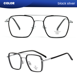 IOOI Eyewear Kacamata Aviator Metal TR Anti Radiasi Blueray Photocromic Kacamata Pria/Wanita M2720