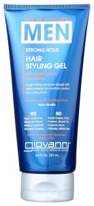 GIOVANNI MEN Strong Hold Hair Styling Gel with Ginseng & Eucalyptus 6.8 oz