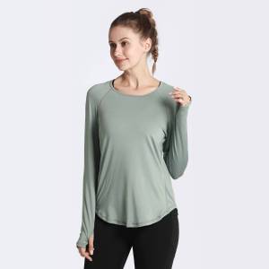 227HOLA 2025 Women Workout Yoga Shirts Long Sleeve Crop Top Fitness T-shirts Running Clothes Silky Breathable SportsWear