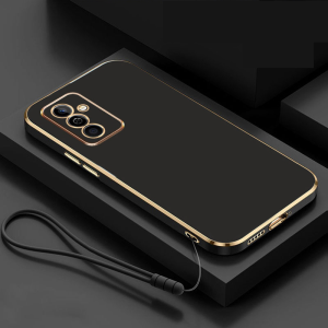 Case Plating Samsung A14 4G Soft Case Lanyard Terbaru Premium Casing