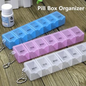 1PC Portable 7 Days Pillbox Tablet Holder Medicine Storage Case Drug Container Pill Organizer
