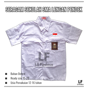 Setelan Seragam Putih & Pramuka Perempuan SMA/SMP - Baju Lengan Pendek Rok Span Pendek