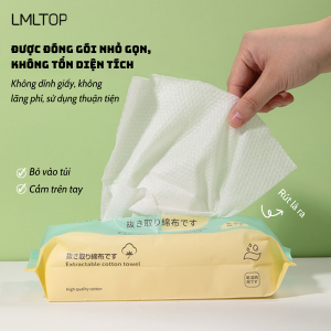 Khăn mặt khô LMLTOP khăn lau mặt lau tay đa năng dạng rút cao cấp chính hãng