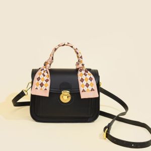 IELGY Commuter Bag Women Silk Scarf Hand-Held Texture All Match Shoulder Korean Style Simple Style