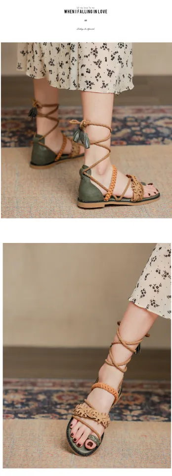 Cross strap hot sale bohemian sandals