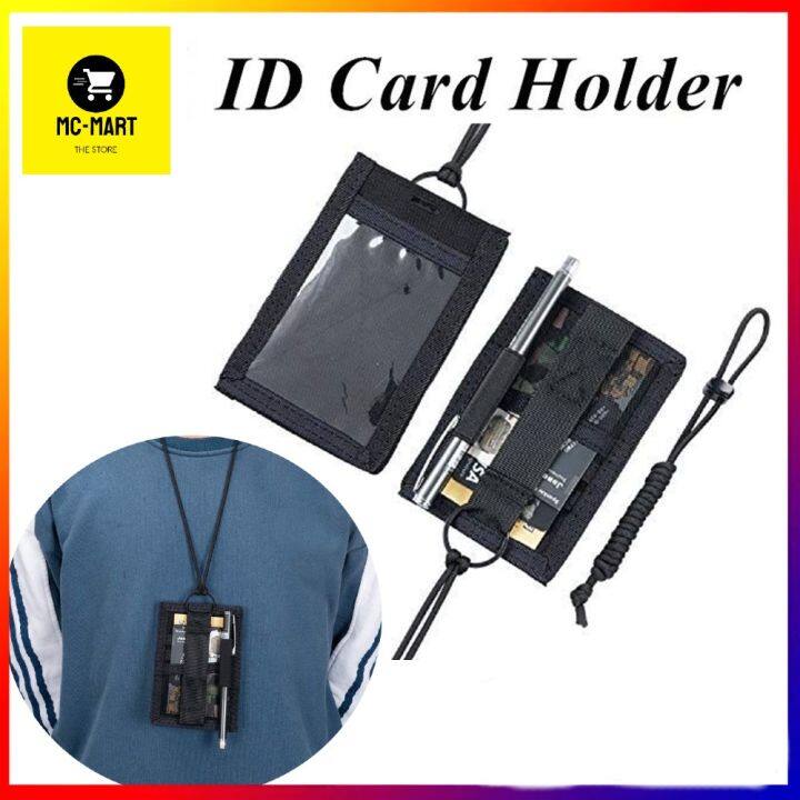 Tactical ID Badge Holder Hook Loop Card Holder Credit Card