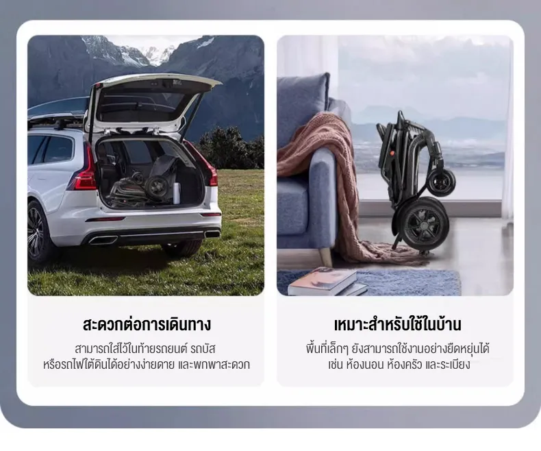 HIMIWAY รถเข็นไฟฟ้าอัจฉริยะอัตโนมัติเต็มรูปแบบผู้สูงอายุพิเศษคนหนุ่มสาวน้ำหนักเบาสกู๊ตเตอร์พับได้พกพาขนาดเล็กรีโมทคอนโทรลอัจฉริยะ