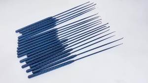 QSWTITAN Micro Nerve pull Hook Titanium Micro Spatula Dissectors Micro Curette 21cm Vessel Hook