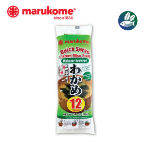 MARUKOME QUICK SERVE INSTANT MISO SOUP WAKAME SEAWEED 12S ซุปมิโซะกึ่งสำเร็จรูปผสมสาหร่ายวากาเมะ 12 เสิร์ฟ/แพ็ค