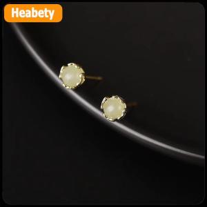 【2-3 ngày giao hàng】 Trung Quốc Phong Cách Retro Giả Ngọc Nhỏ Stud Bông Tai Cho Phụ Nữ Tinh Tế Màu Xanh Lá Cây Vòng Bead Bông Tai Đồ Trang Sức Thanh Lịch Quà Tặng