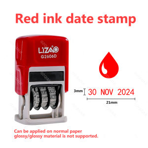DIY Handle Account Date Stamps Color Stamping Automatic Ink Return Mini Self-Inking Stamps For Office Supplies Date Wheel Stamp