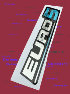 1 miếng teem dán xe euro5 decal mặt lồi dán cho các loại xe ô tô euro hàng cao cấp chồng phai màu