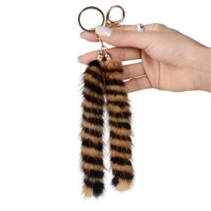 Elegant Mink Tail Keychain For Car Keys Bag Decors Soft Hair Accessory Stylish Gift Choice Stylish Car Key Decoration