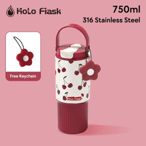 Holo Flask Tumbler Hot and 780ml Cold with Straw Coffee Mug Vacuum Insulated Stainless Steel Water Bottle Gift