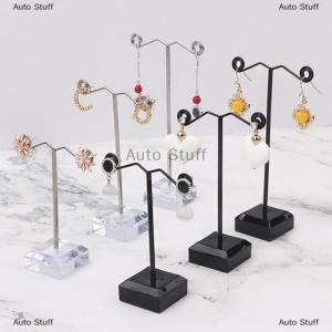 [COD] Auto Stuff ที่ตั้งโชว์เครื่องประดับโลหะสีดำใสอะคริลิคต่างหูที่แขวนตะขอแขวนเคสเครื่องประดับ