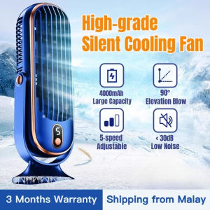 10.1 inch Cooling Tower Fan Portable Desk Fans with 5-Speed Digital 4000mAh Rechargeable Quiet for Home Office Desktop
