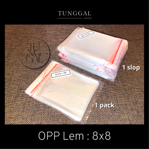(GROSIR - 1000 lembar) Plastik OPP Lem - ukuran 6x18 8x8 9x9 10x10 11x11 12x12 - tebal 0.17 mikron ada lem perekat : plastik kue basah undangan sendok jajan pasar cookies aksesories kecil bando kantong bungkus masker souvenir pernikahan.
