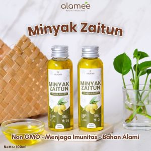 ALAMEE Minyak Zaitun Asli 100ml Untuk Diminum Olive Oil Extra Virgin Organik Murni Masak EVOO