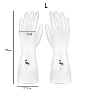 Long Sleeved Cleaning Gloves Long Dishwashing Gloves Gloves with Elastic Band Laundry Kitchen Cleaning Waterproof Thick Latex Rubber Gloves Washing Clothes Kitchen Cleaning Durable Household Gloves for Women Long Sleeve