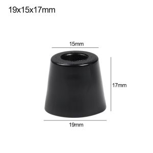 LUMIQLO 10 pcs Safe Cabinet Speaker Black Protective Pad PVC Foot Mat Tapered Furniture Slip Feet