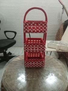 3 susun Rak Serbaguna MODEL unik Bahan Keranjang Rotan Termurah Tempat Bumbu dapur kotak penyimpanan Rak Serba guna Rak Multifungsi rak bumbu dapur Rak Cantik Rak kosmetik Penyimpanan serbaguna