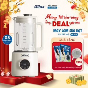 Máy làm sữa hạt đa năng Gilux GLJ16 + TẶNG sách công thức - 8 chức năng nấu tự động - Công suất 1000W - Dung tích 1.5L - Bảo hành 12 tháng
