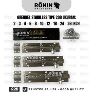 Grendel 208 Pengunci Kunci Pintu Slot Jendela 2-36 inch ARCEL