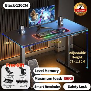 Adjustable Gaming Table Electric Lift Table Smart Computer Table Gaming Table Home Office Desk Workbench