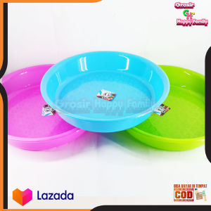HARGA GROSIR!! 12 PCS Nampan Bulat Plastik Estetis / Baki Saji 30CM / Tampah Bulat