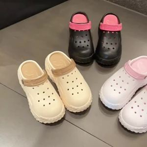 [Free Shipping] Womens 2025 Summer Outdoor Clog Sandals with Thick Soles Breathable Two-Way Wear Closed-Toe Design Non-Slip Beach Shoes