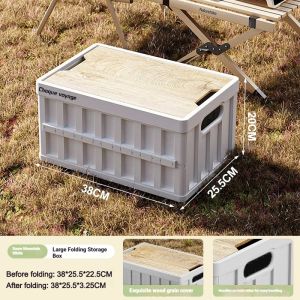 High-Capacity Outdoor Storage Box Foldable Design with 20/30/55L Options Ideal for Camping Gear Car Trunk Organization Kids Toy Storage and Picnic Supplies at Home or Outdoors