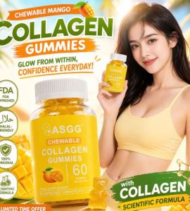 ASGG Glutathione Collagen Gummies With Vitamin C/Gluta C for Skin Beauty Supplements Anti-aging