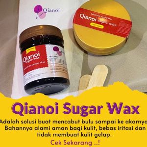 Medium Size - QIANOI SUGAR WAXING KIT SEPAKET PENCABUT PENGHILANG BULU KETIAK KAKI DAN BADAN NATURAL SUGAR WAX AMPUH ALAMI SAMPAI AKAR HAIR REMOVAL MISS V AMAN SEMI PERMANEN