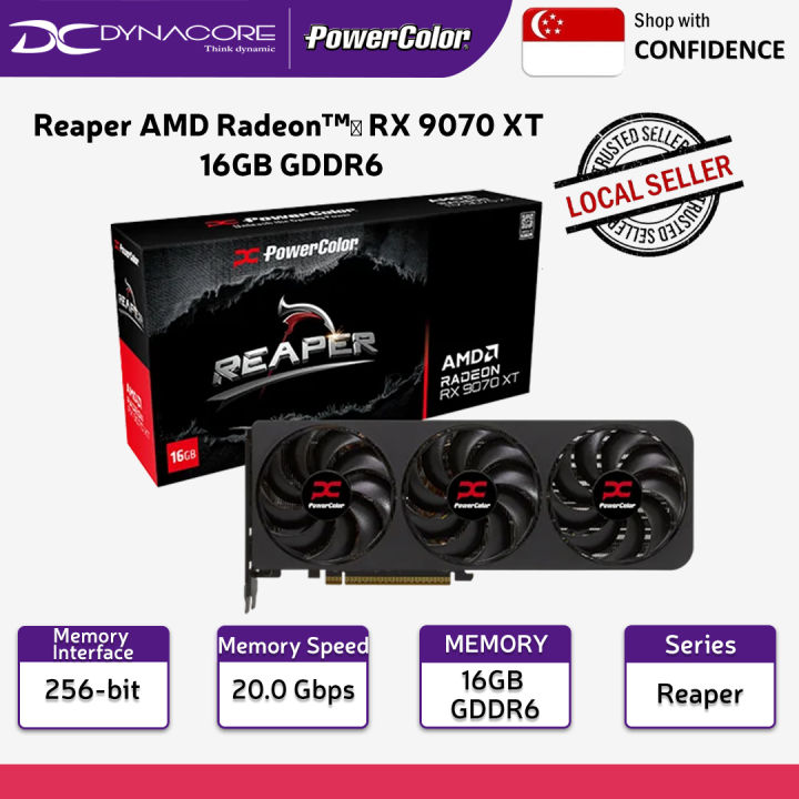 PowerColor Reaper AMD Radeon™️ RX 9070 XT 16GB GDDR6 Grapics card ...