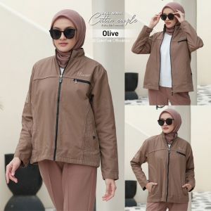 Jaket wanita Cotton Couple Elzanteri anti air bahan tebal kain lembut adem