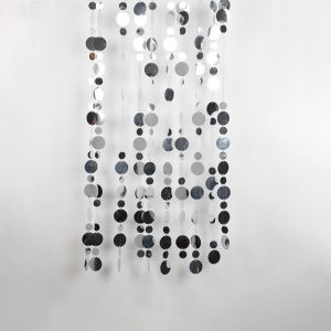 MIIQNUS 10PCS 1 mét Rèm cửa kim tuyến treo Vàng Bạc PVC Dây hạt sequin Đồ trang trí Tròn Phông nền rèm lấp lánh Tiệc sinh nhật